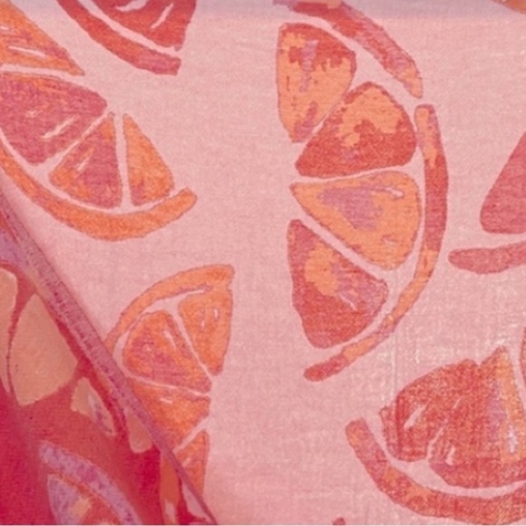 Orange - Grapefruit Blanket Wrap Towel Sarong Loom Weave 2 Sides Handcrafted NEW - Picture 3 of 7